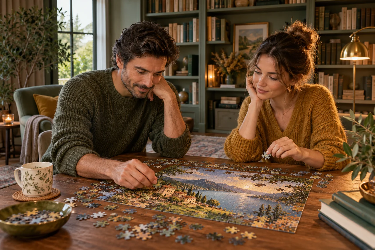 Due persone ragionano su un gioco cooperativo